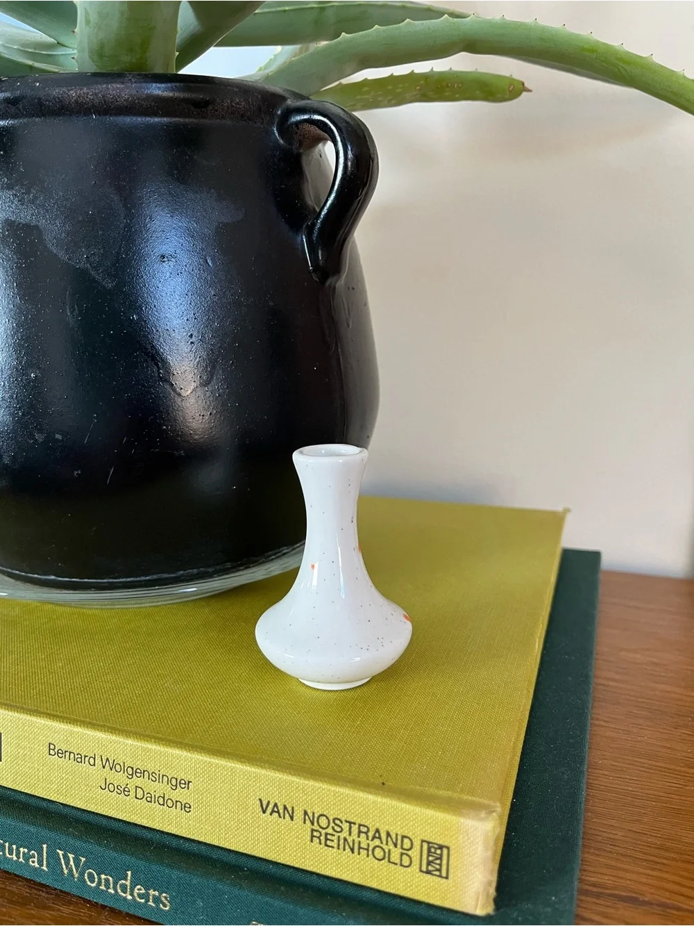 White Ceramic Bud Vase - Minimal Home Accent